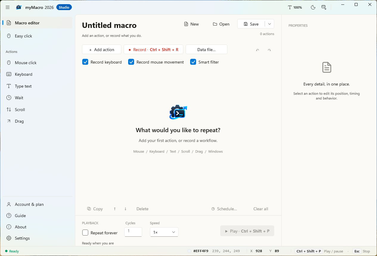 Screenshot of myMacro 2026